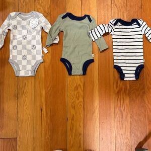 Navy and Green Kids Bodysuit Set